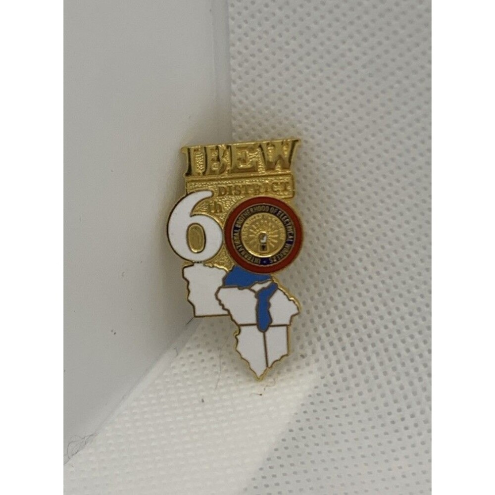 Vintage IBEW 6th District Minnesota, Michigan, Wisconsin, Illinois, Indiana Pin